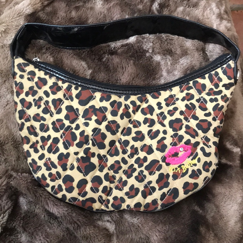 Cheetah print vintage Betsey Johnson purse